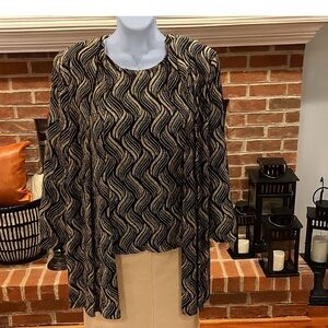 SOLDDress Barn Sequined Tank and Jacket.Size 22-24, black and gold with silver!.